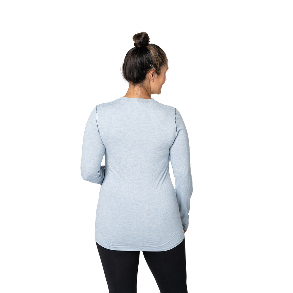 
                  
                    Hot Chillys Women's Clima-Tek Crewneck - Ashley Blue Heather
                  
                