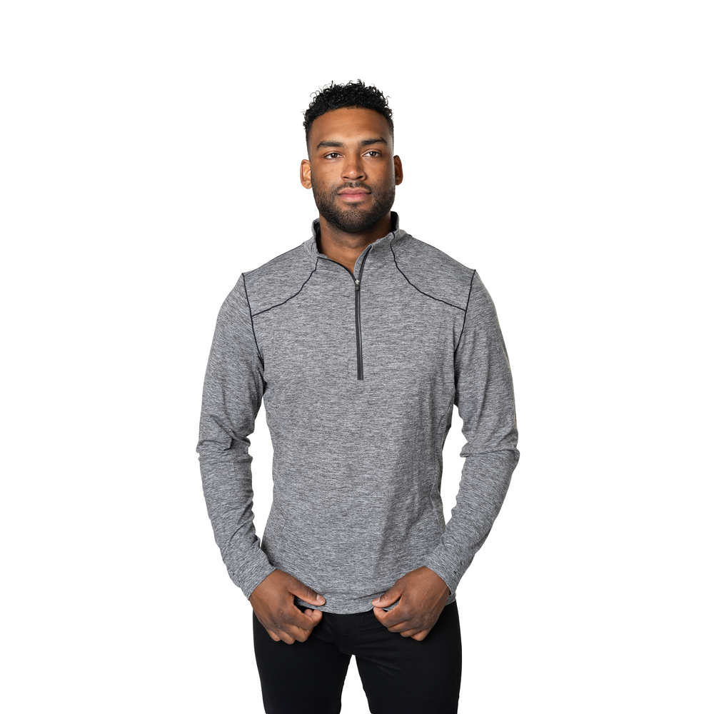 
                  
                    Hot Chillys Men's Clima-Tek Zip-T - Grey Heather
                  
                
