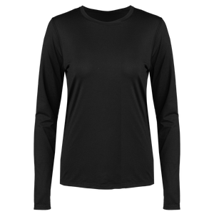 Black long-sleeve shirt on a white background