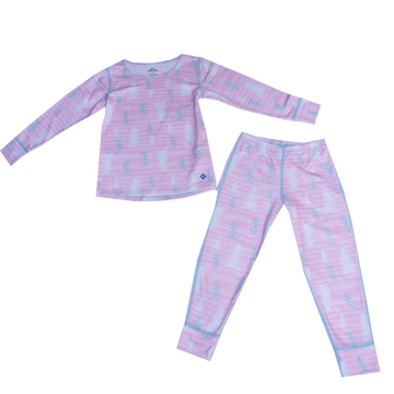 Hot Chillys Youth Originals Toddler Print Set - Petal Pine Tree