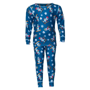 Snow Bear print toddler thermals set