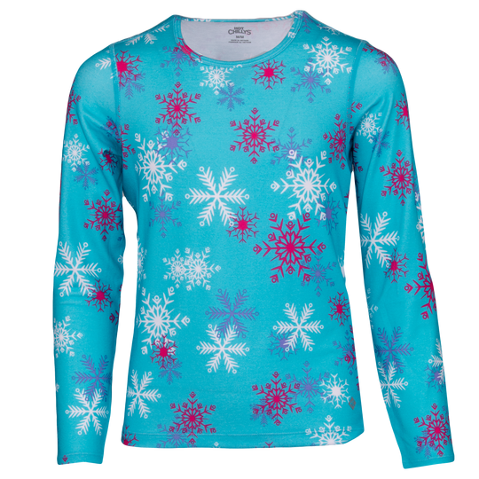 Youth Originals Print Crewneck - Hot Chillys#color_atoll-snowflake
