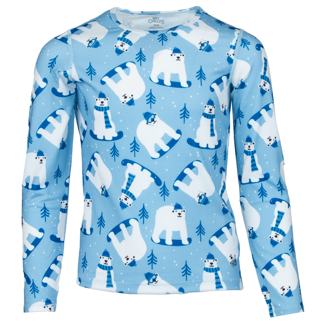 Youth Originals Print Crewneck - Hot Chillys#color_polar-bears