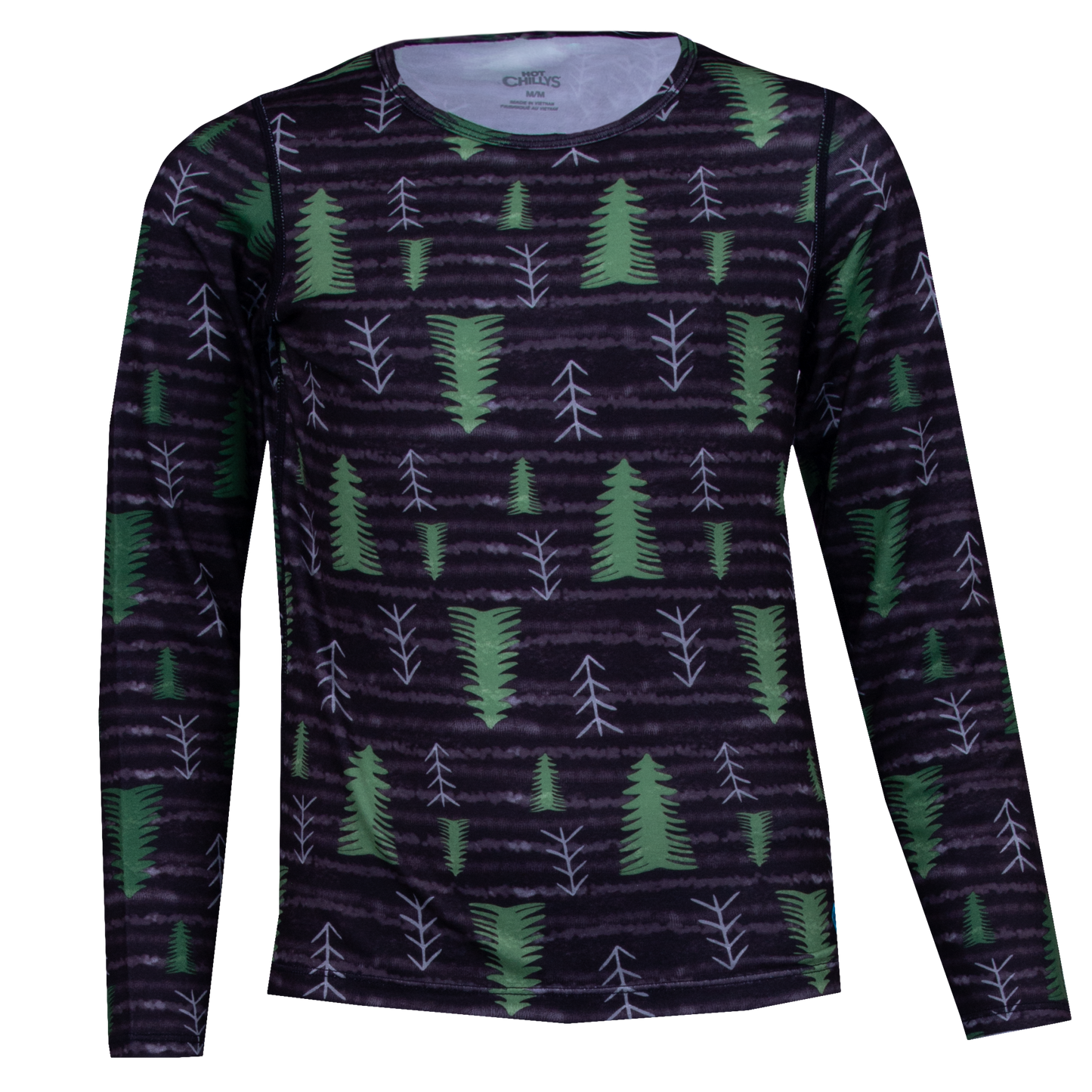 Hot Chillys Youth Originals Print Crewneck - Black Pine Tree