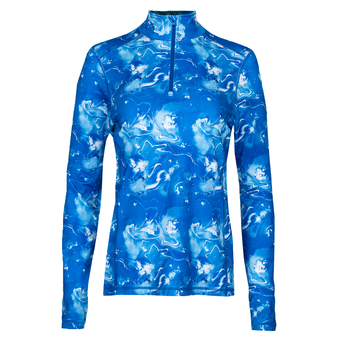 Women's Micro-Elite Chamois Printed Zip-T#color_thriller-quartz