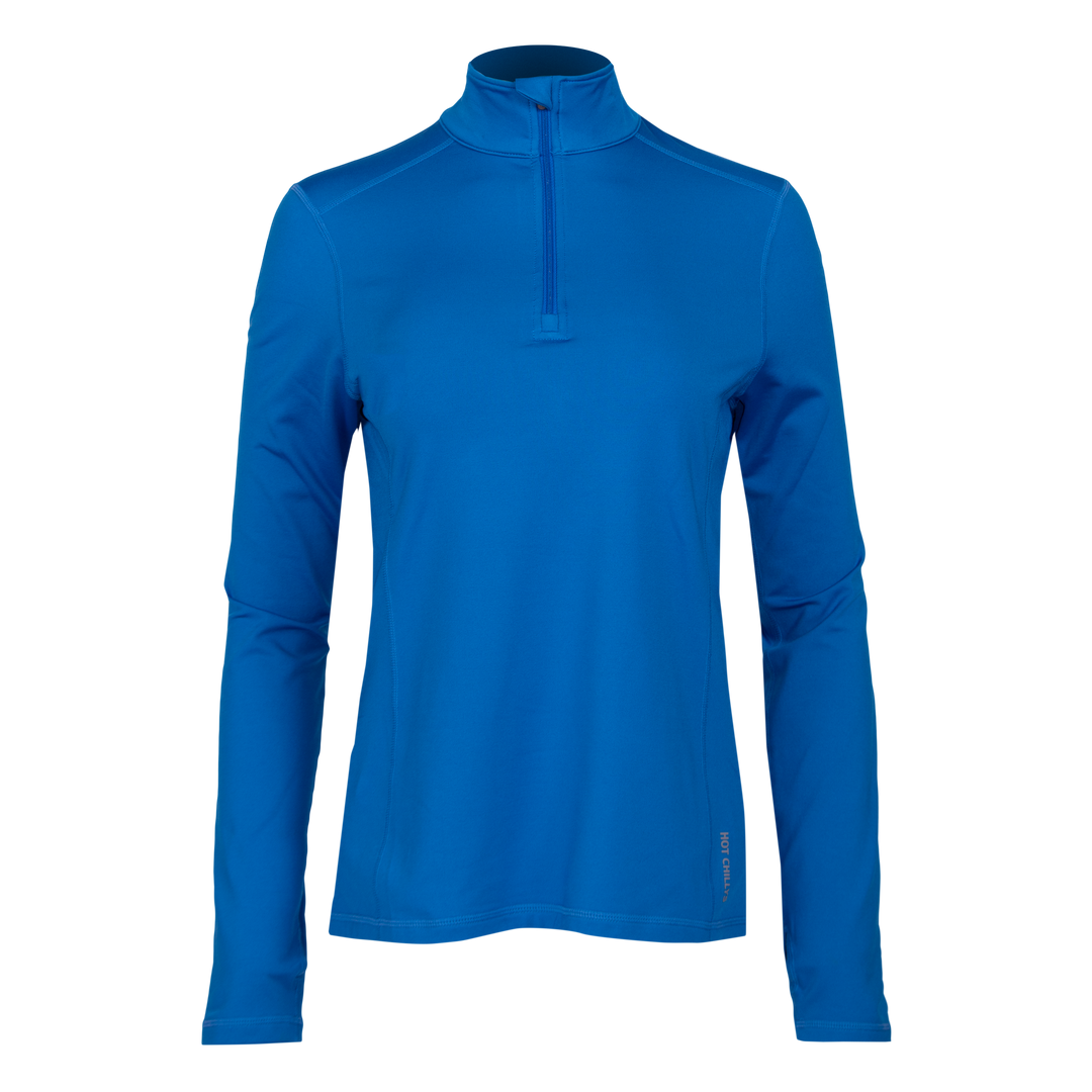 Women's Micro-Elite Chamois Solid Zip-T#color_thriller-blue