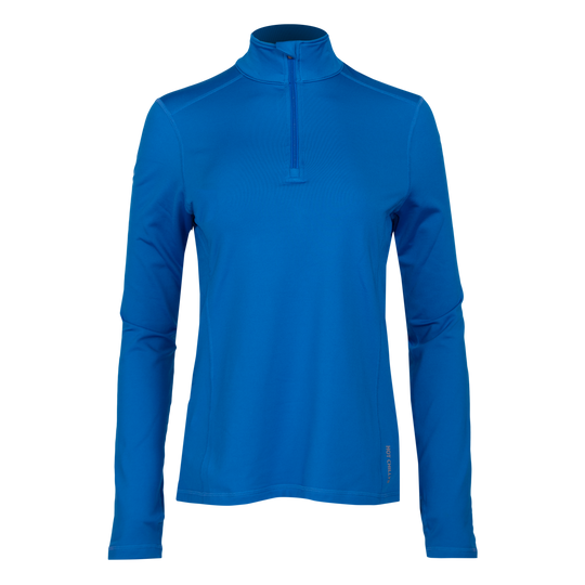 Women's Micro-Elite Chamois Solid Zip-T#color_thriller-blue