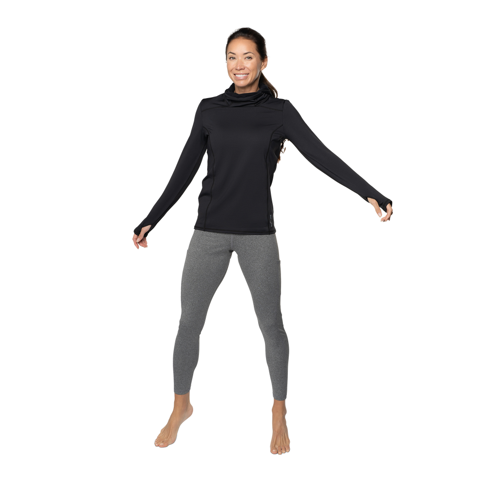 Collant Thermique Femme Hot Chillys Micro-Elite - Taille XL - Noir - Pour Ski & Froid