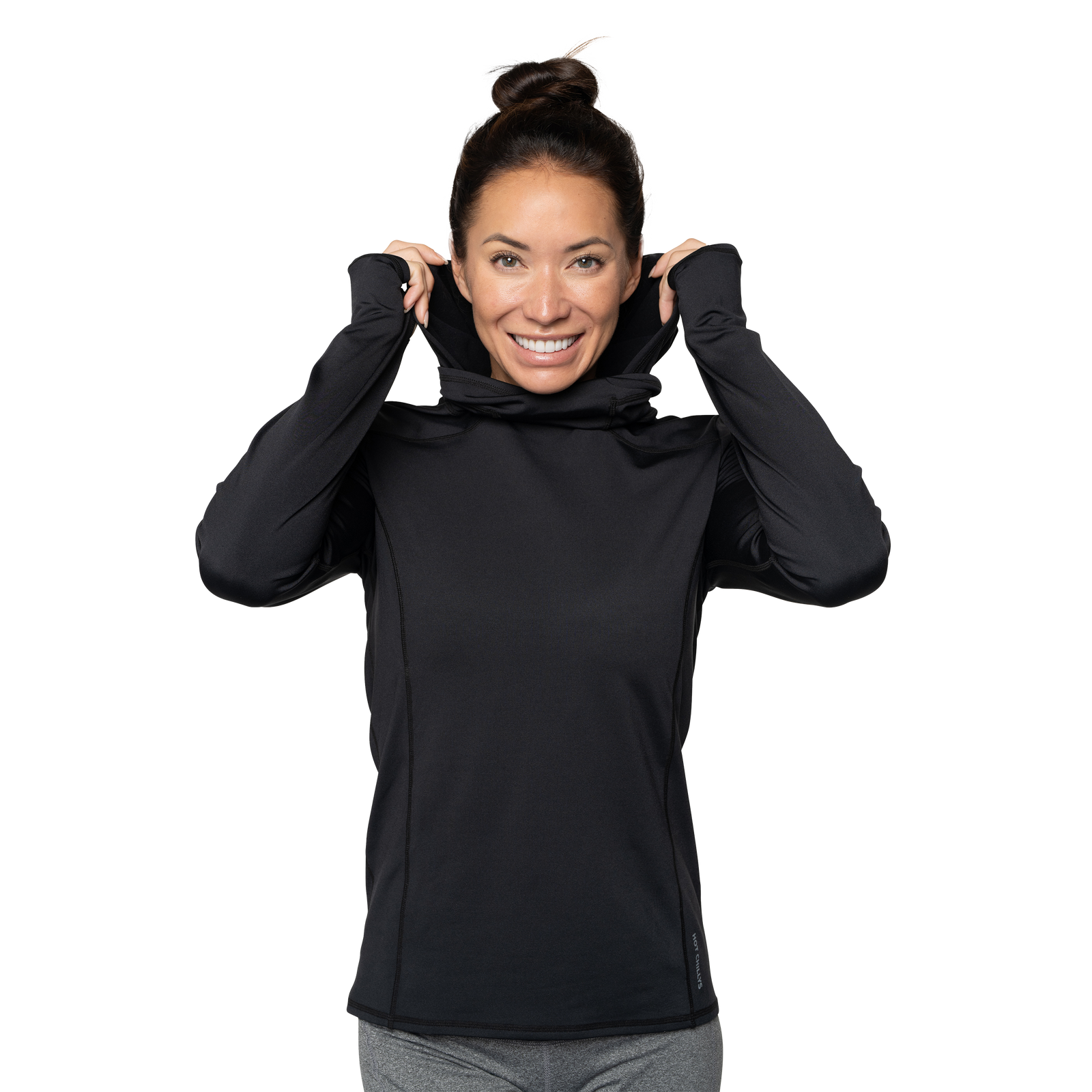 Women's Balaclava Hoodie#color_black