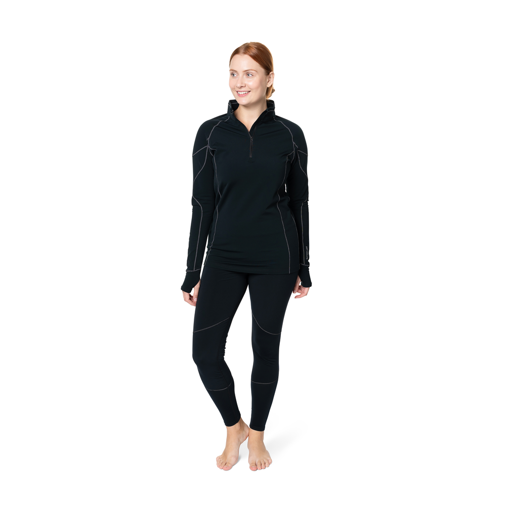 
                  
                    Hot Chillys Women's Micro-Elite XT Zip-T - Black/Grey
                  
                