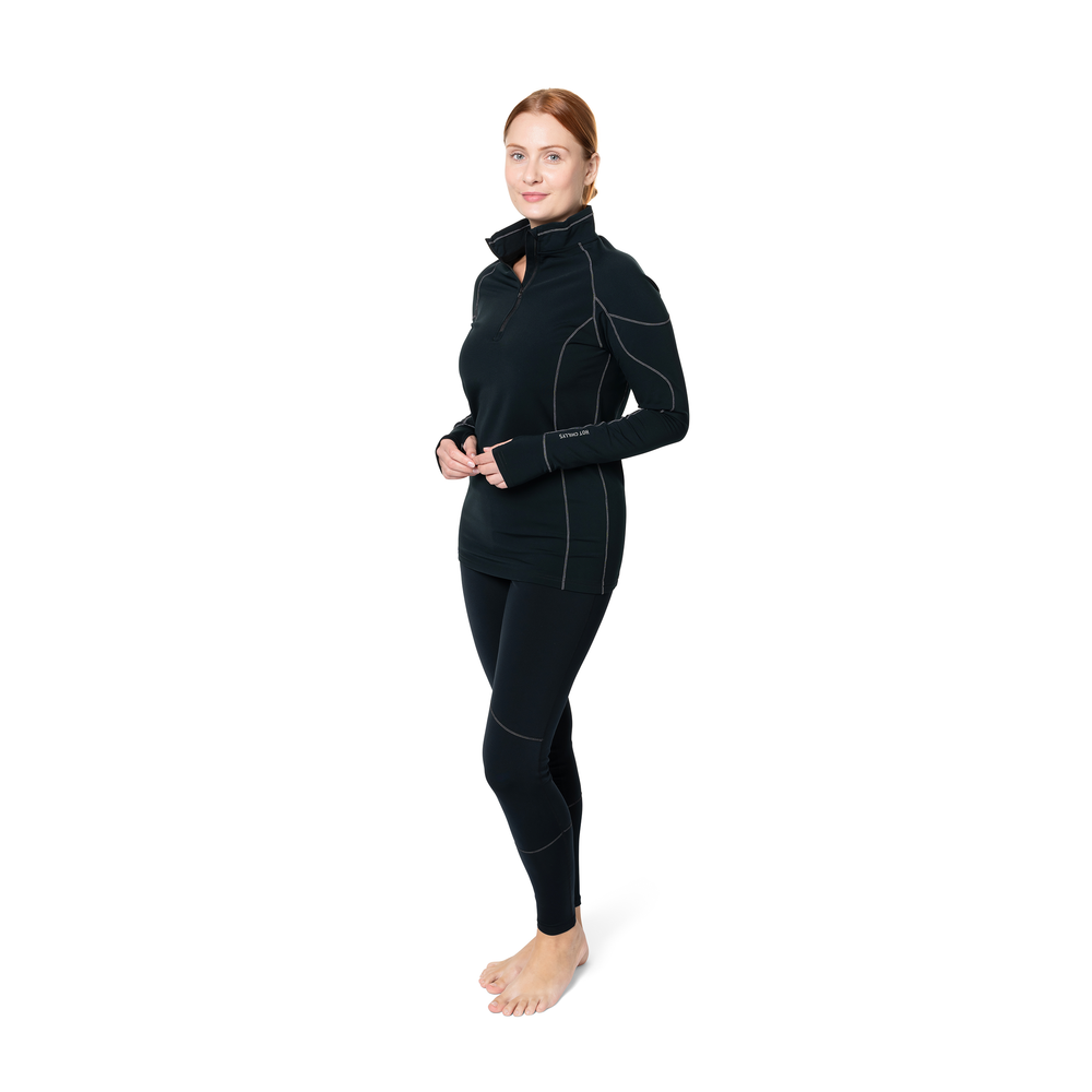 
                  
                    Hot Chillys Women's Micro-Elite XT Zip-T - Black/Grey
                  
                