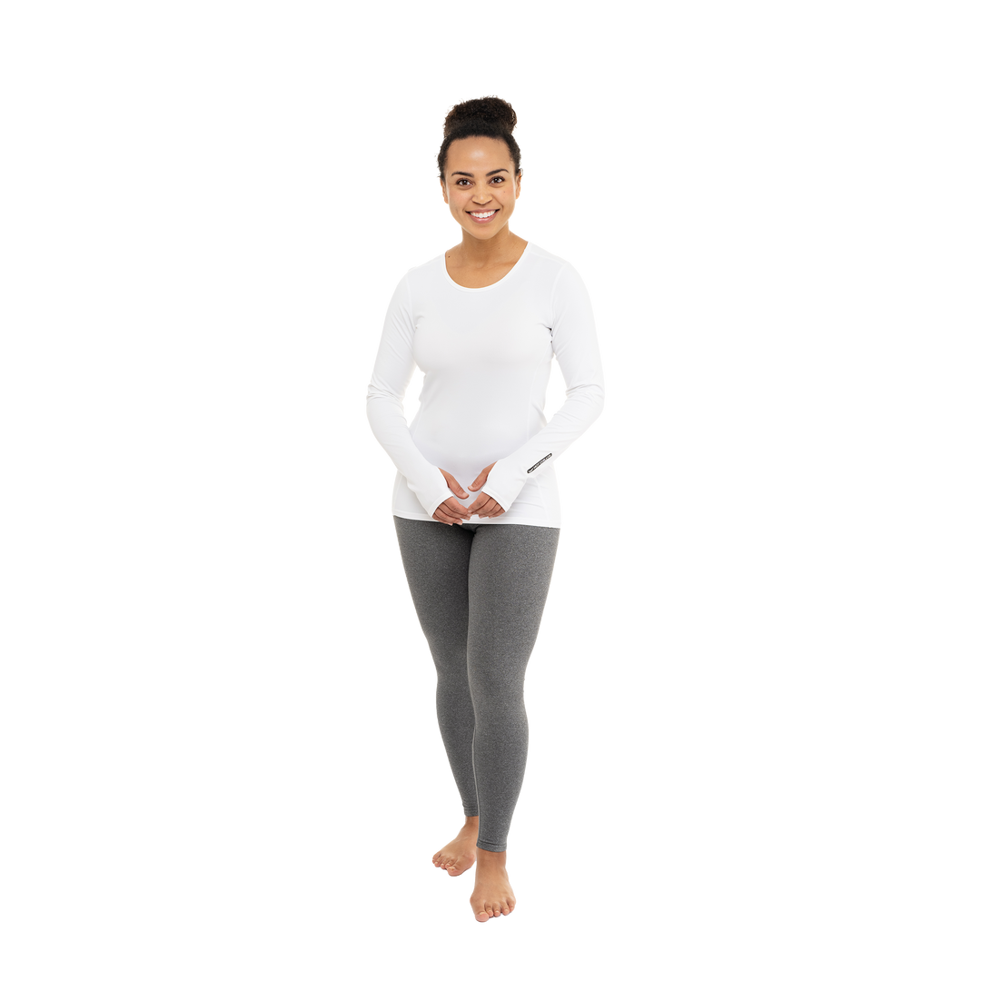 Women's Micro-Elite Chamois Crewneck#color_white