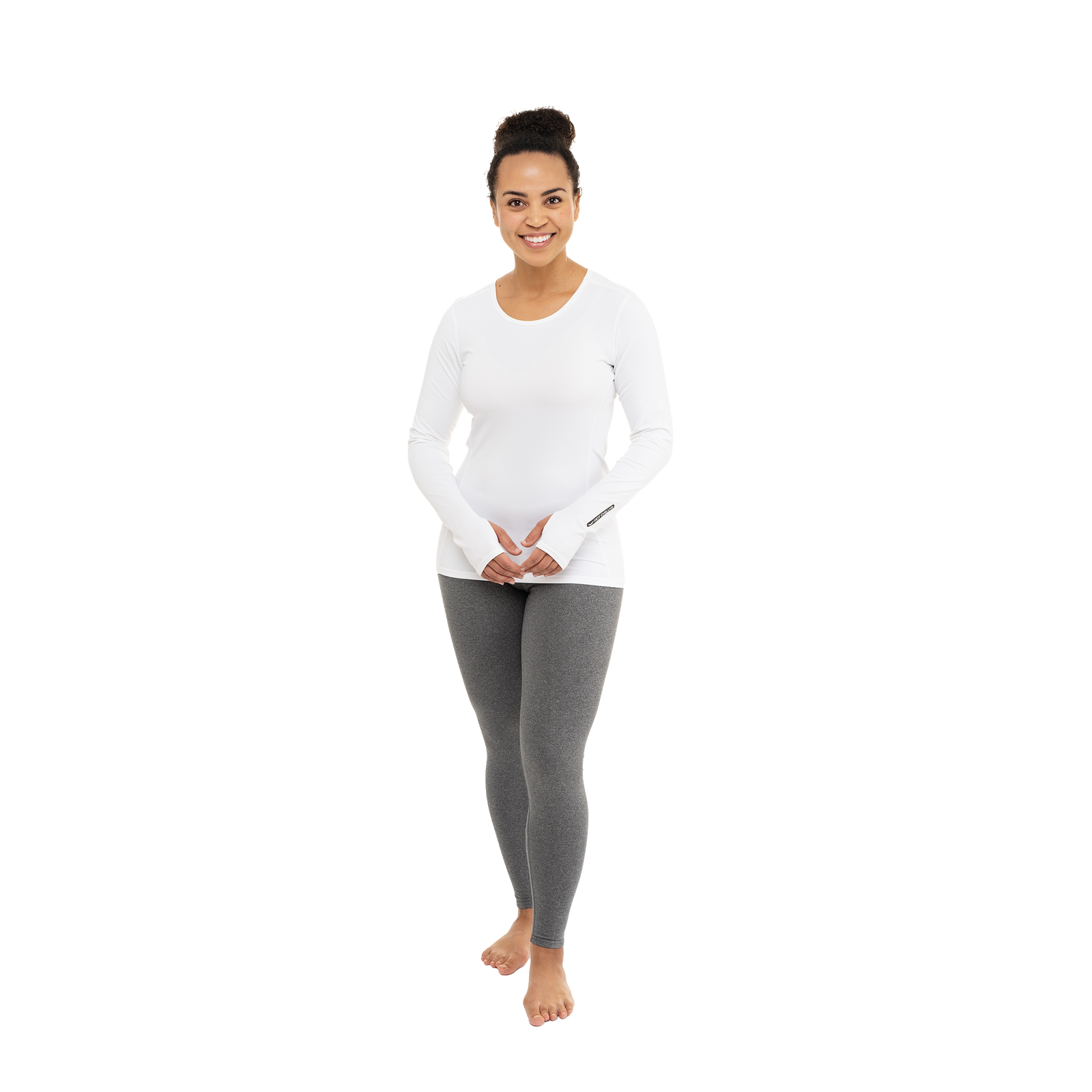 Women's Micro-Elite Chamois Crewneck#color_white