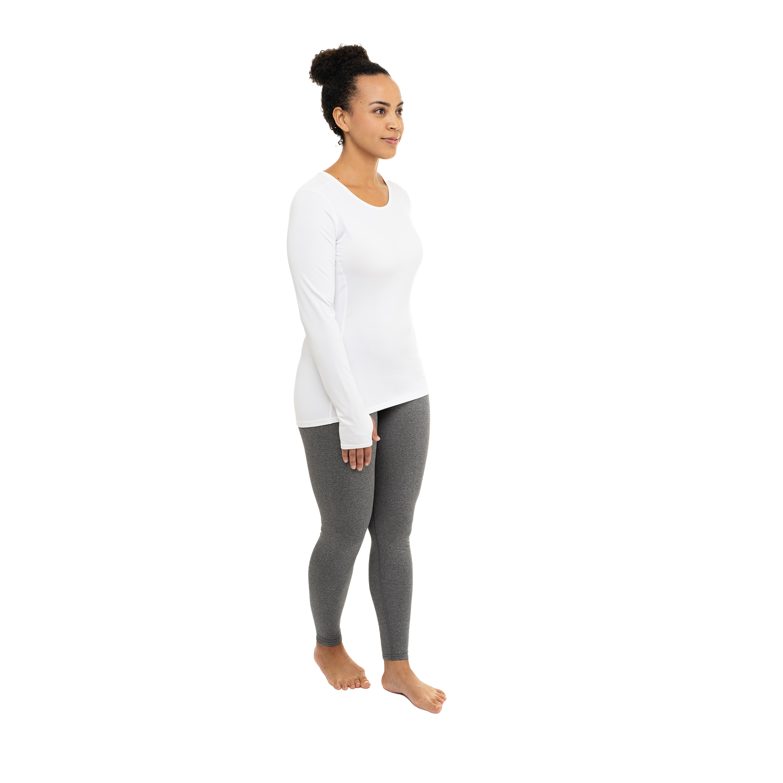 Women's Micro-Elite Chamois Crewneck#color_white