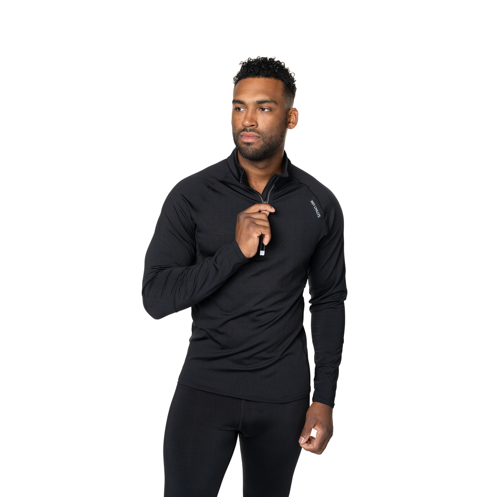 
                  
                    Hot Chillys Men's Micro-Elite Chamois Zone Zip-T - Black/Black
                  
                
