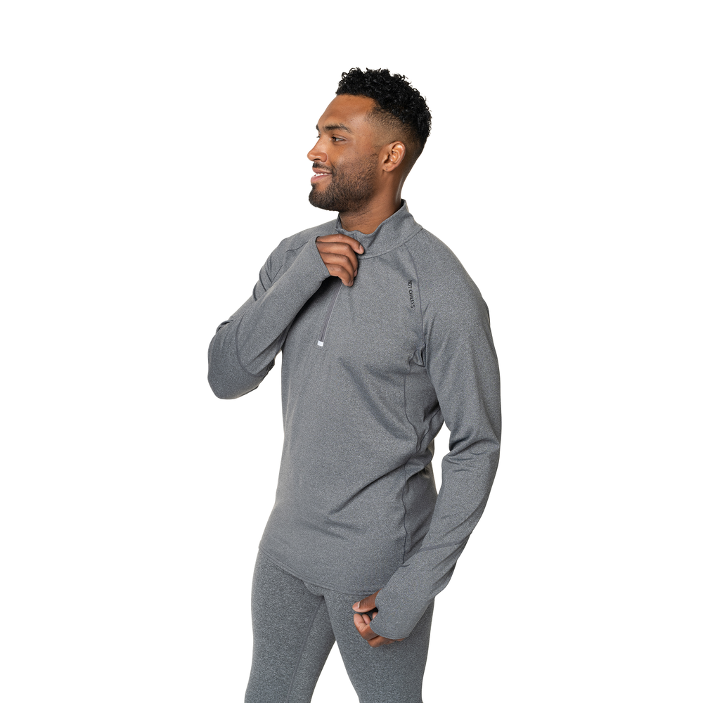 
                  
                    Hot Chillys Men's Micro-Elite Chamois Zone Zip-T - Granite/Granite
                  
                
