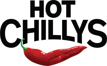 Logo of 'Hot Chillys' with a red chili pepper on a white background