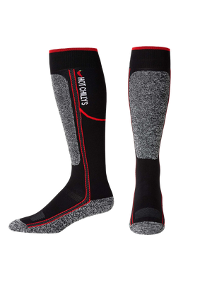 Men's Elite Heat Mid Volume Sock - Black/Red