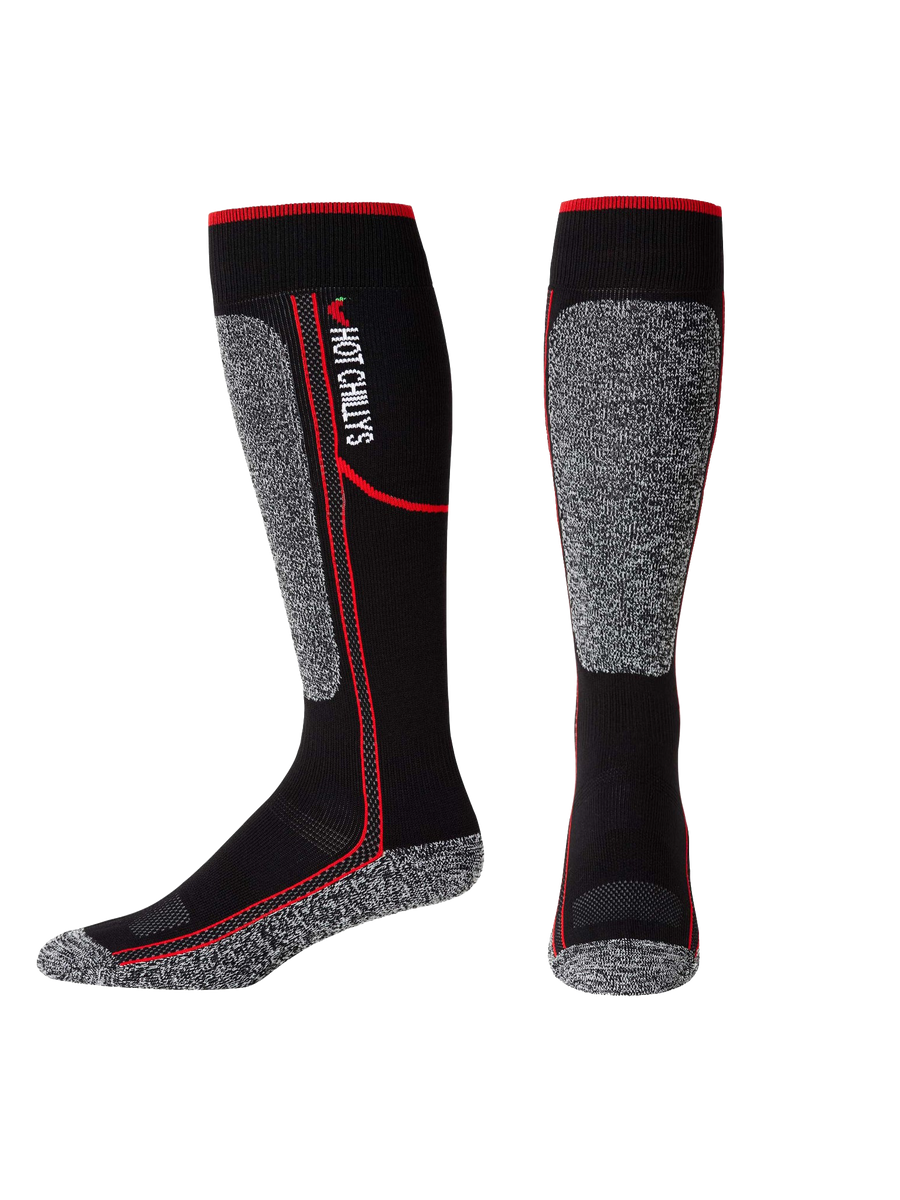 Men's Elite Heat Mid Volume Sock - Black/Red