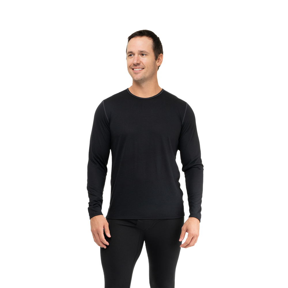 
                  
                    Men's Pepper Bi-Ply Crewneck - Hot Chillys#color_black
                  
                