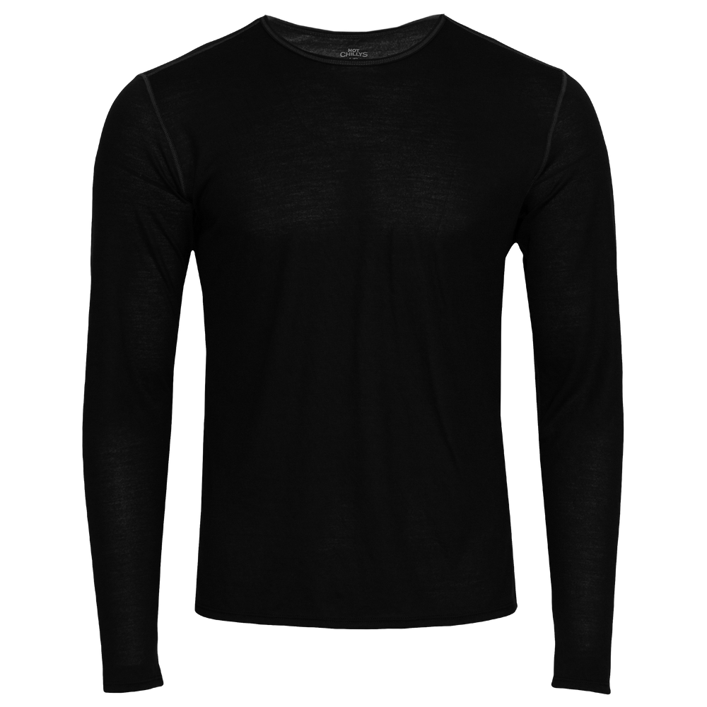 Hot Chillys Men's Pepper Skins Crewneck - Black