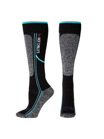 Women's Elite Heat Low Volume Sock - Black/Aqua