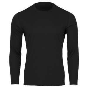 Hot Chillys Long Sleeve Top for Men as a cold weather base layer in sleek black