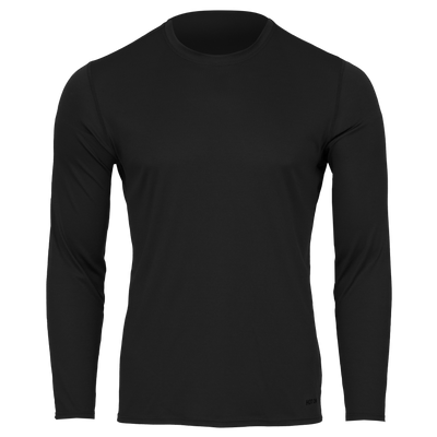 Hot Chillys Long Sleeve Top for Men as a cold weather base layer in sleek black