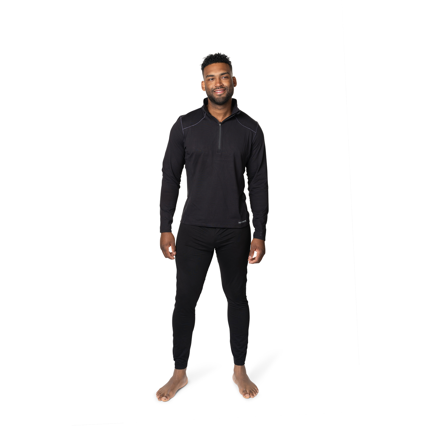Men's Black Thermal Zip Shirt Clima-Tek Zip-T Base Layer | Hot Chillys Men's Black Thermal Zip Shirt Clima-Tek Zip-T Base Layer | Hot Chillys
