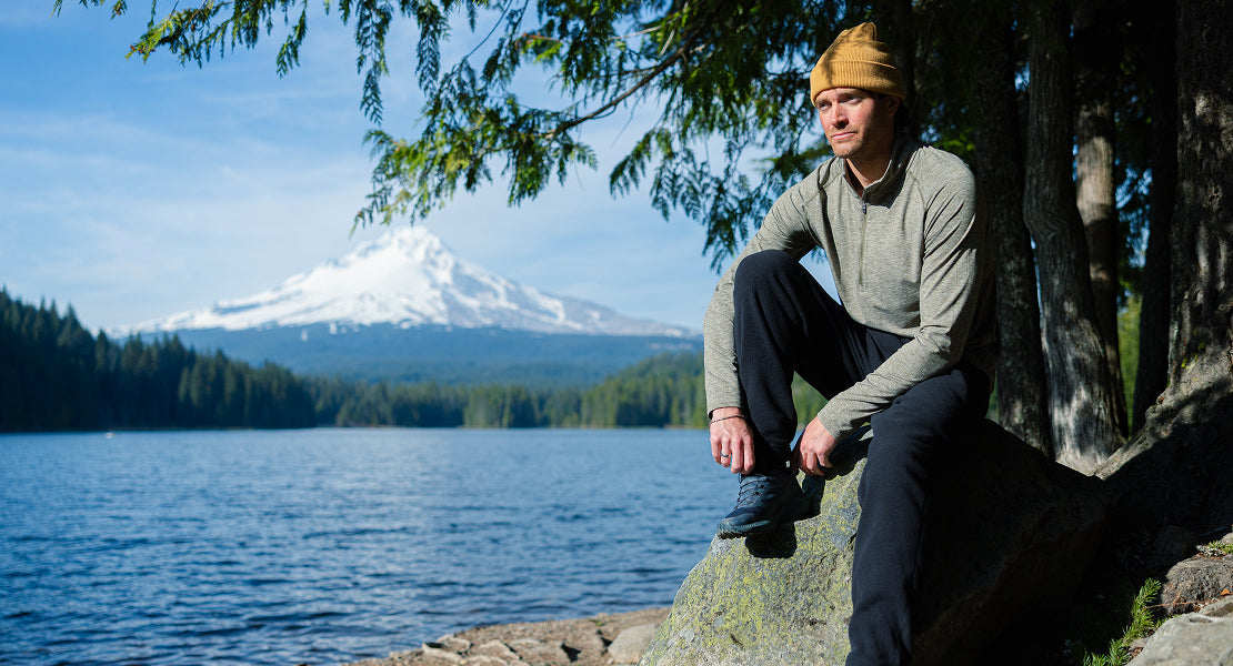 Men's Clima-Tek Grey Heather Warm Winter Hoodie for Men | Hot Chillys
