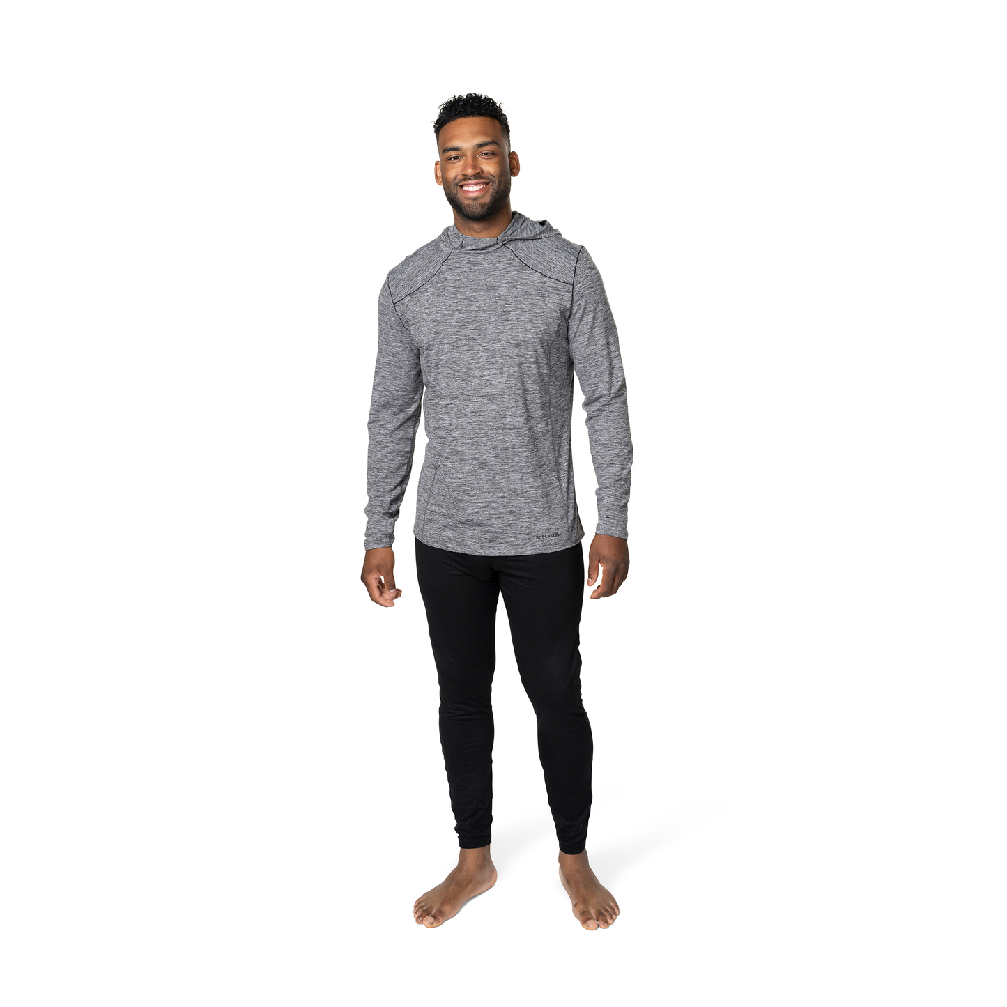 Men's Clima-Tek Grey Heather Warm Winter Hoodie for Men | Hot Chillys Men's Clima-Tek Grey Heather Warm Winter Hoodie for Men | Hot Chillys