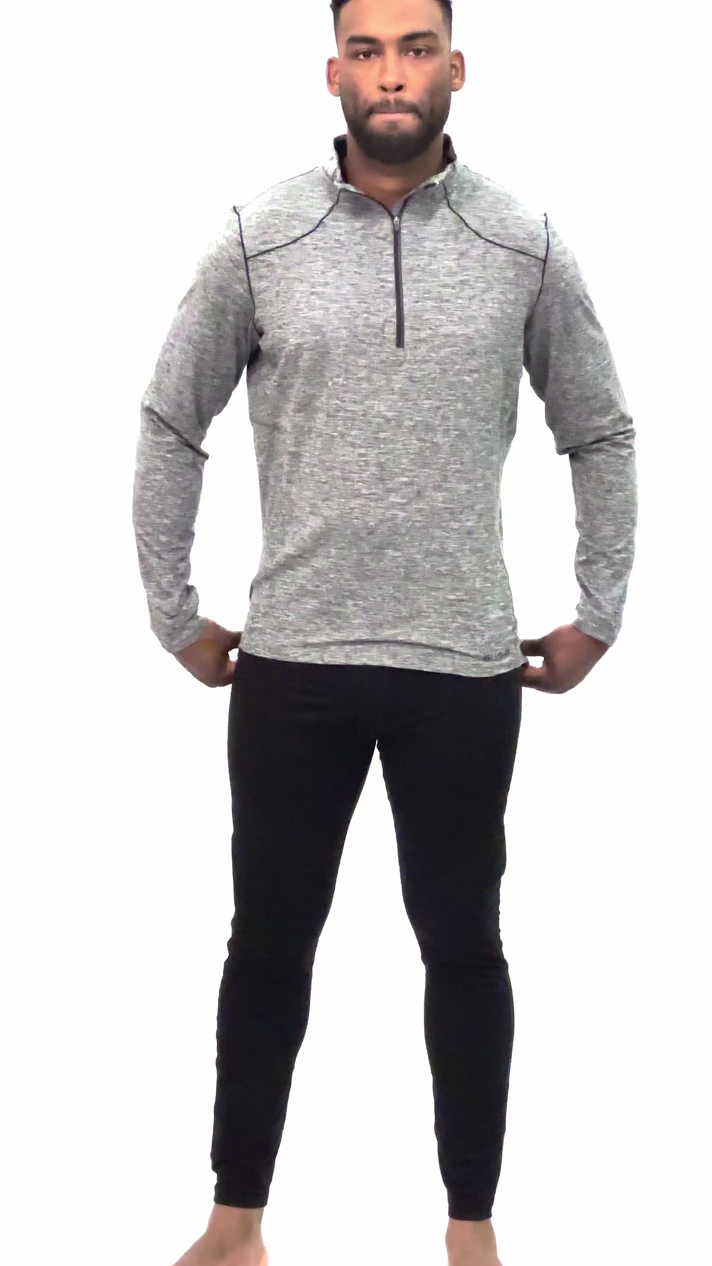 Men's Clima-Tek Zip-T - Grey Heather
