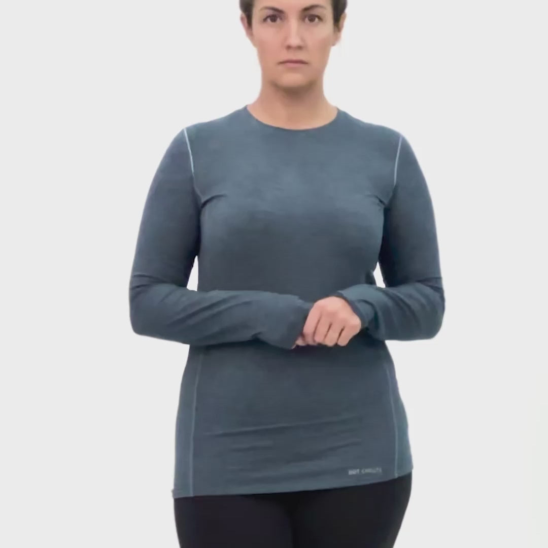 Women's Clima-Tek Crewneck - Nightfall Heather – Hot Chillys