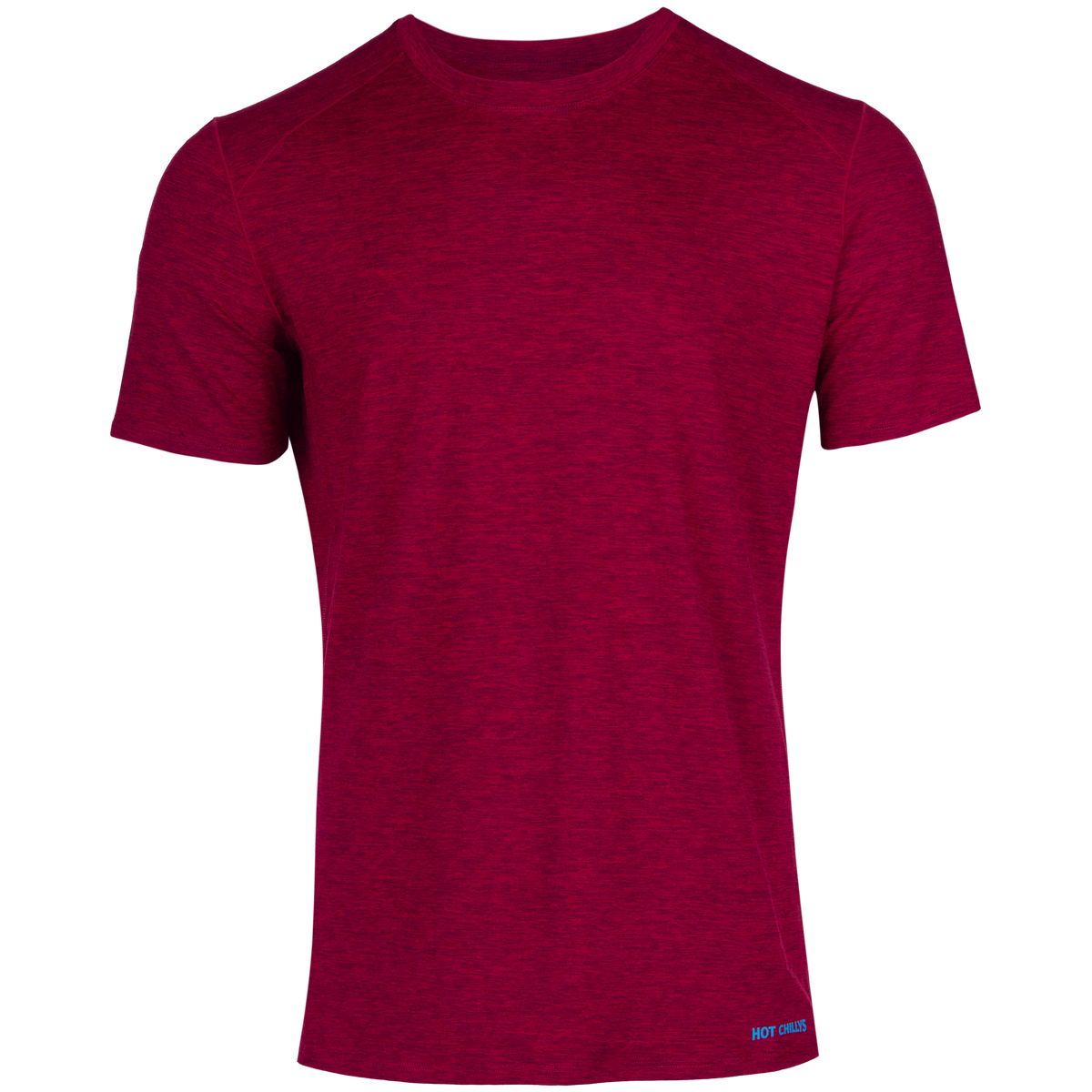 Men's Clima-Tek Burgundy Crewneck Performance T-Shirt | Hot Chillys