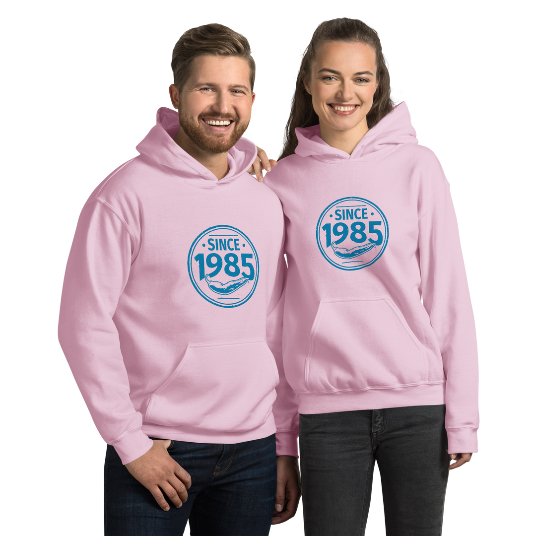 Hot Chillys 1985 Circle Logo Unisex Hoodie#color_light-pink