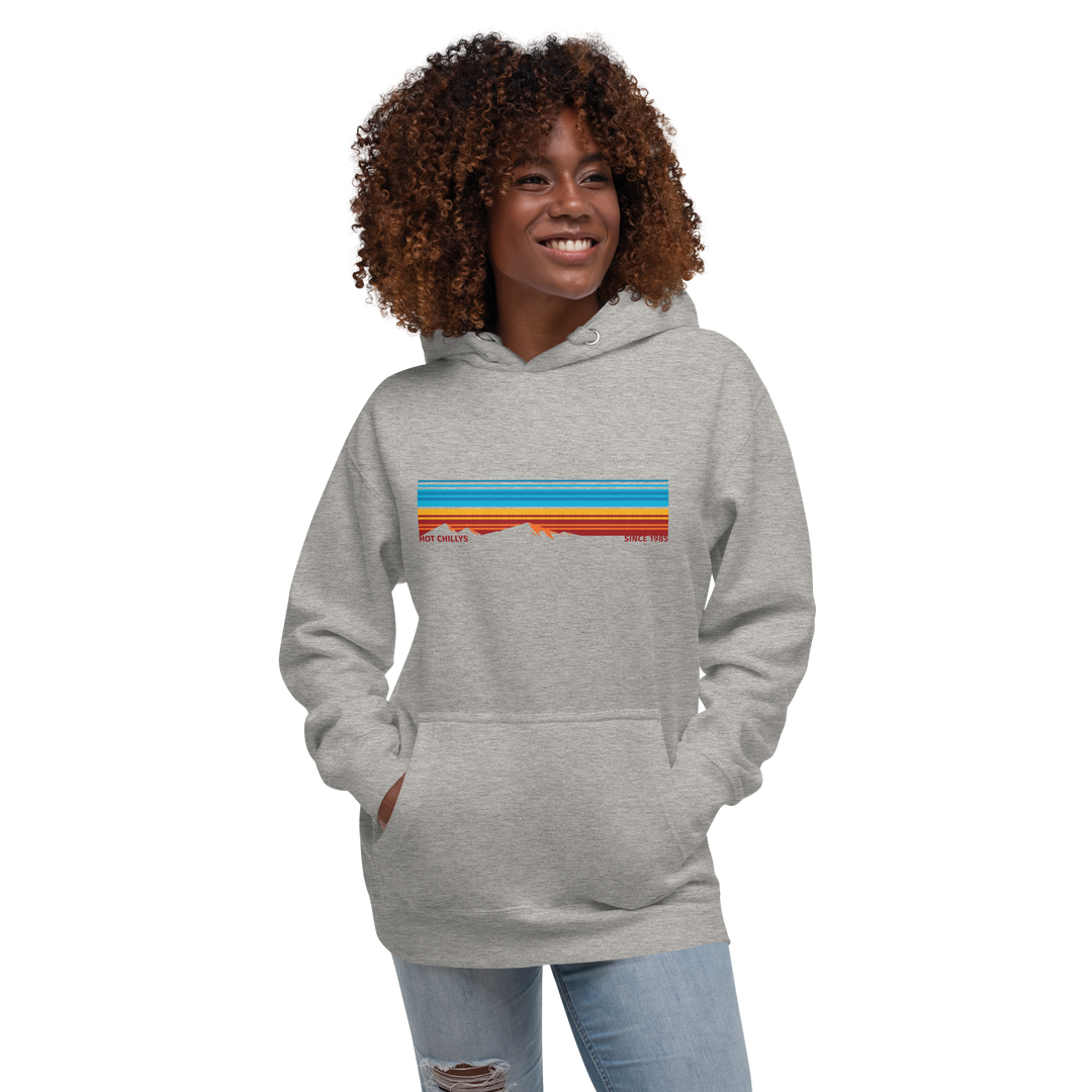 Hot Chillys Mountain Range Unisex Hoodie#color_athletic-heather
