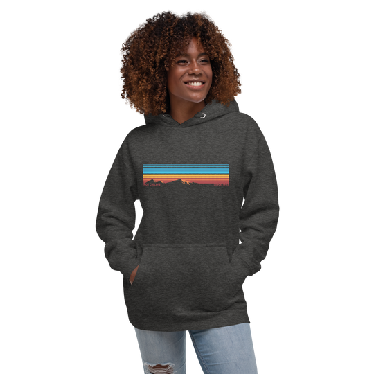 Hot Chillys Mountain Range Unisex Hoodie#color_charcoal-heather