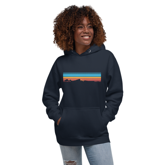 Hot Chillys Mountain Range Unisex Hoodie#color_navy
