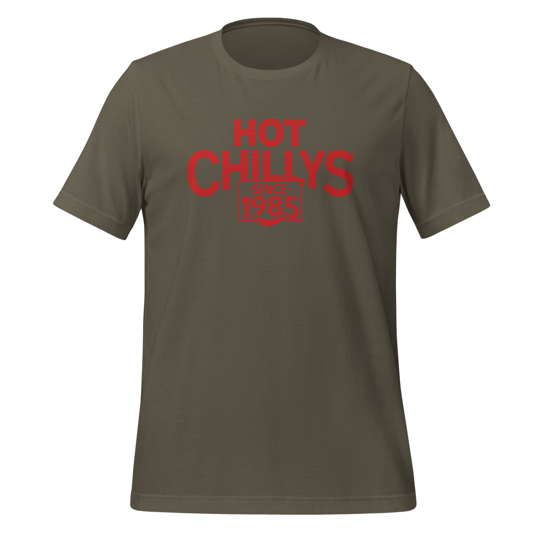 Hot Chillys Text Logo Tee#color_army