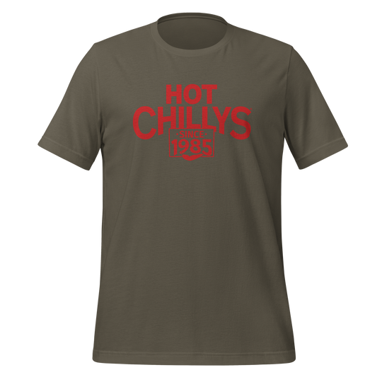Hot Chillys Text Logo Tee#color_army