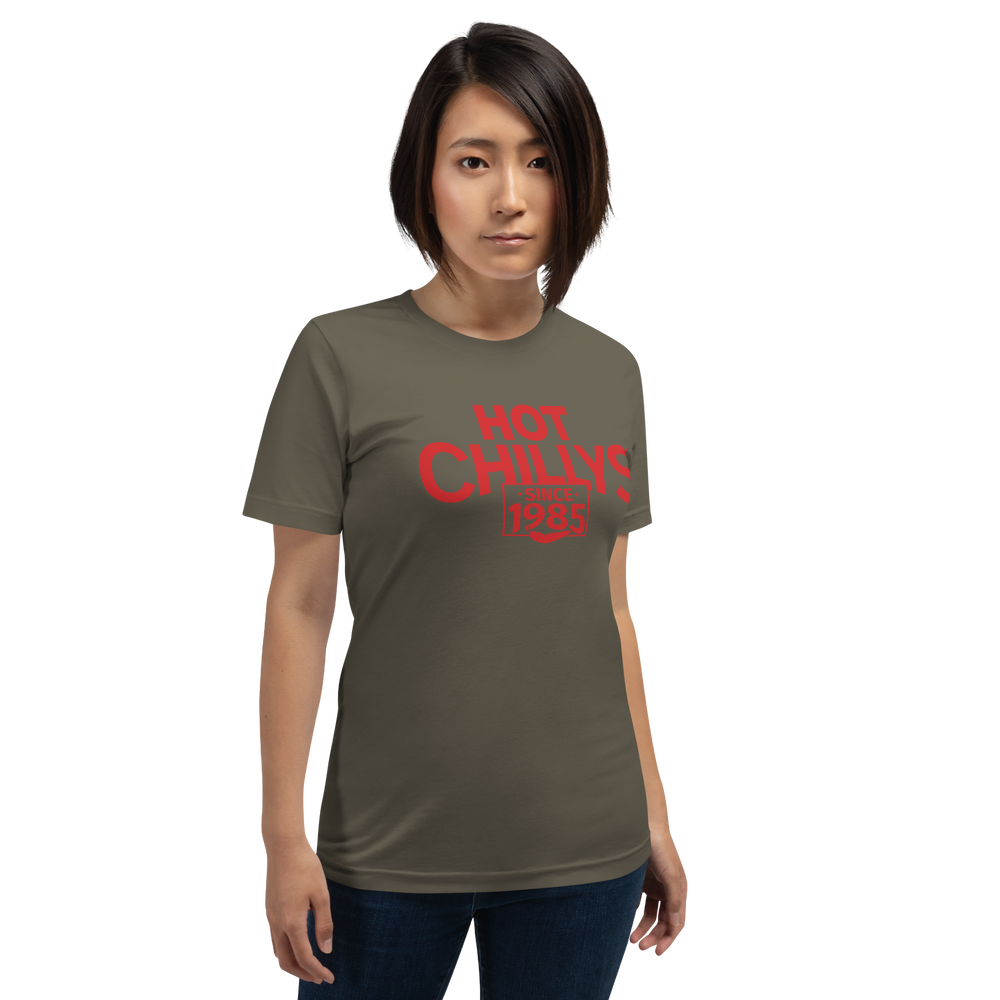 
                  
                    Hot Chillys Text Logo Tee#color_army
                  
                