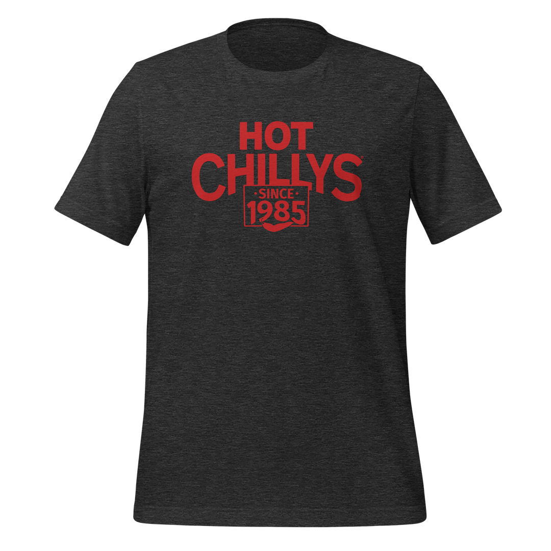 Hot Chillys Text Logo Tee#color_dark-grey-heather