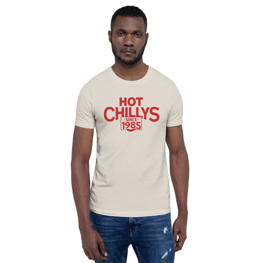 Hot Chillys Text Logo Tee#color_heather-dust