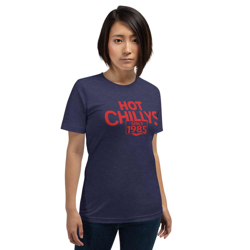 
                  
                    Hot Chillys Text Logo Tee#color_heather-midnight-navy
                  
                