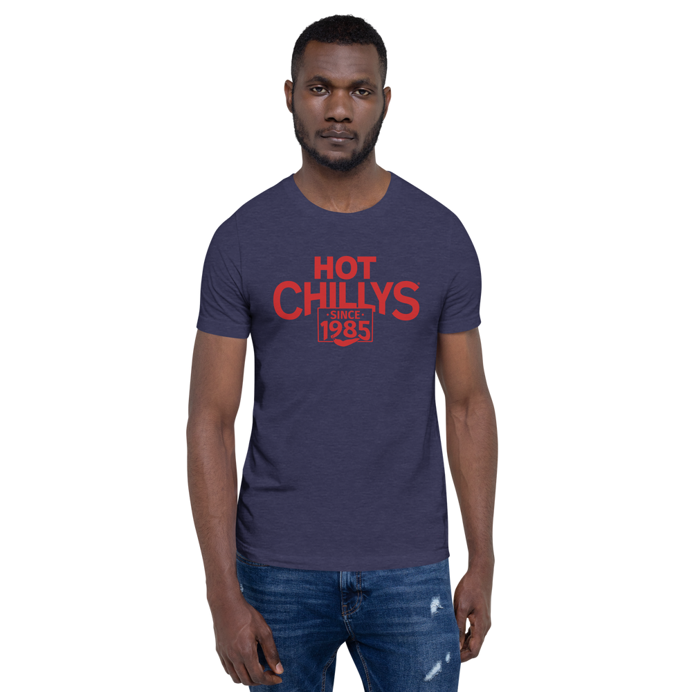 
                  
                    Hot Chillys Text Logo Tee#color_heather-midnight-navy
                  
                
