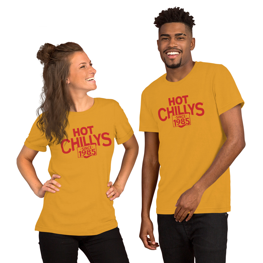 Hot Chillys Text Logo Tee#color_mustard