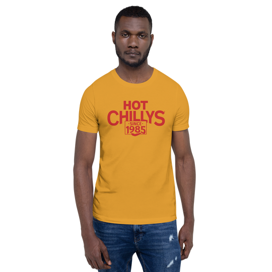 Hot Chillys Text Logo Tee#color_mustard