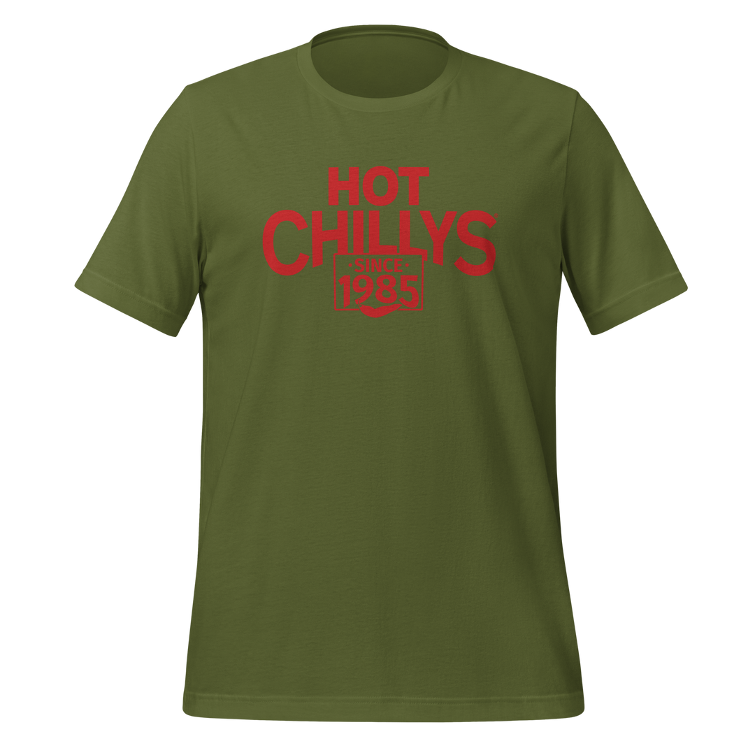 Hot Chillys Text Logo Tee#color_olive