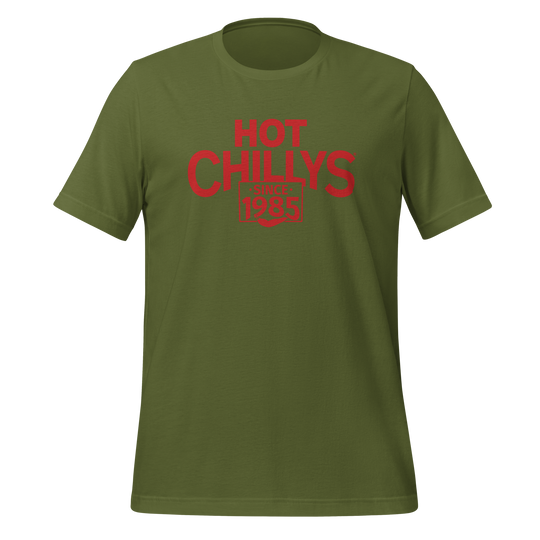 Hot Chillys Text Logo Tee#color_olive