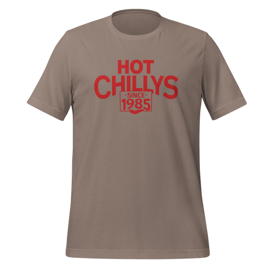 Hot Chillys Text Logo Tee#color_pebble